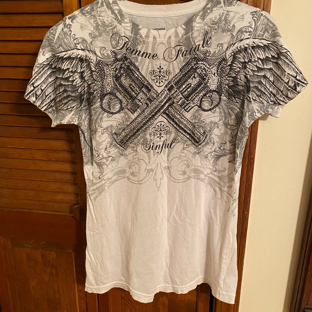 Sinful “femme fatale” graphic tee